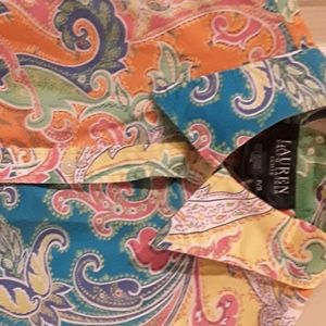 Ralph Lauren PS Bright Multicolor Paisley Sleeves